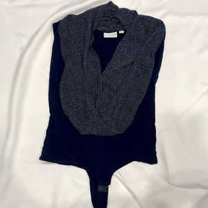 Sleeveless Navy Blue Body Suit; NY&C size SX